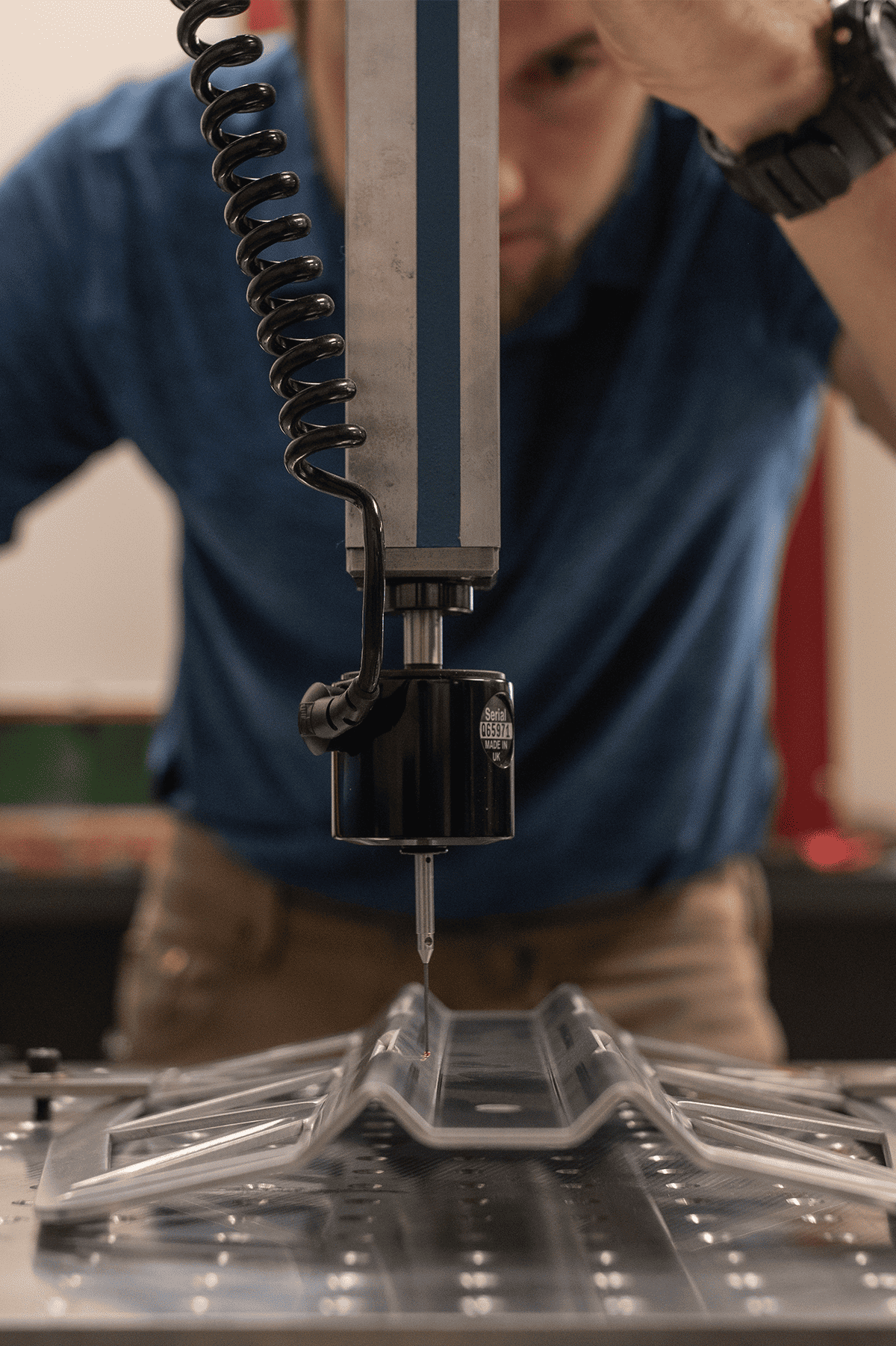 Testing sheet metal prototype part for tolerances