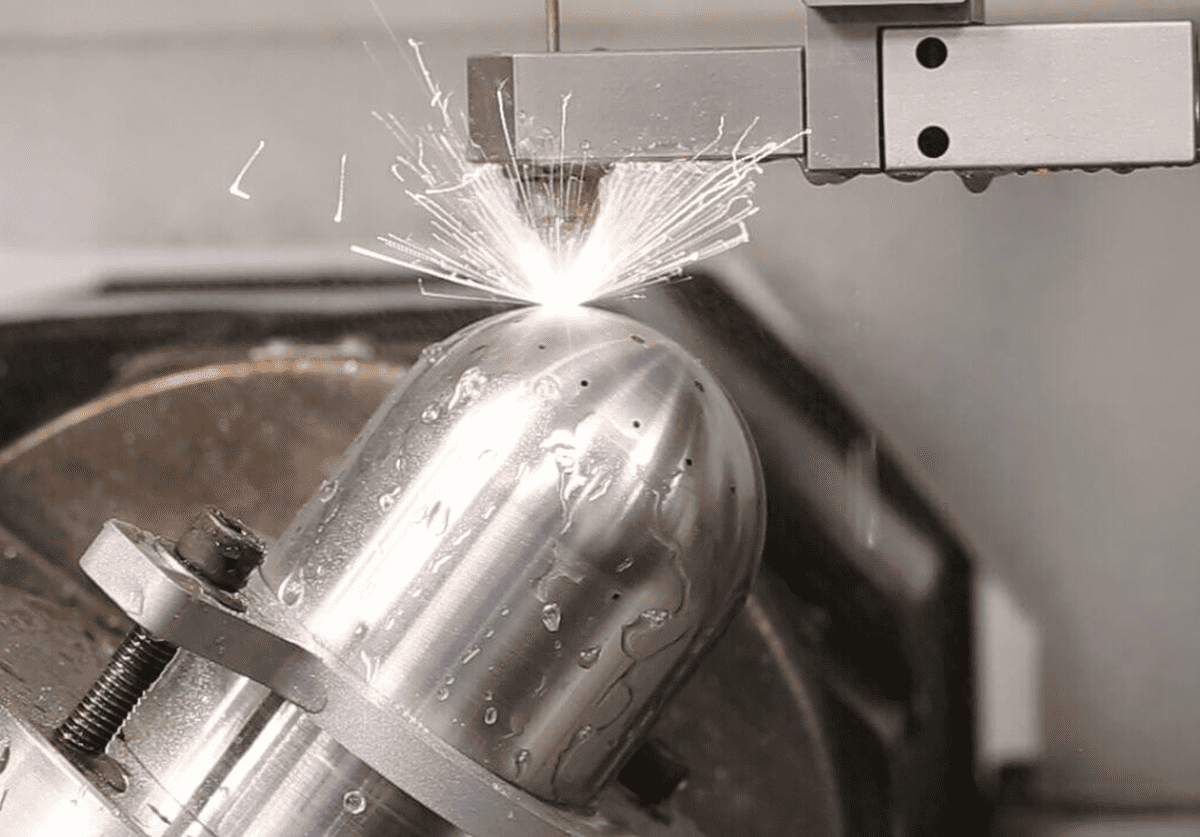 Wire EDM cutting in action