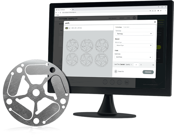 Wire EDM part example with its design on SmartQuote